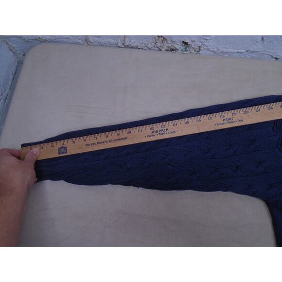 VTG Pebble Beach Men's L Cable Knit Varsity Sweater Chunky Golf Preppy Grandpa - Picture 8 of 9